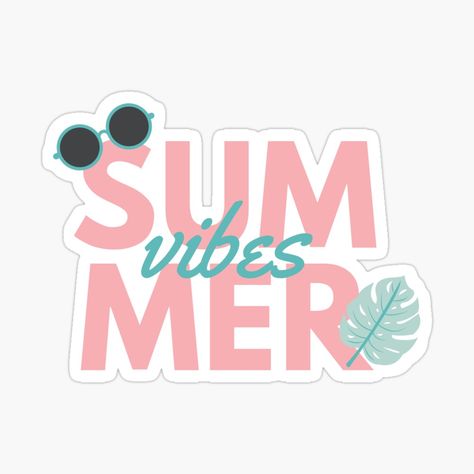 Summer Vibes Stickers, Beach Stickers, Blog Layout Design, Summer Stickers, Tot Bag, Summer Book, Summer Printables, Summer Party Decorations, Blog Layout