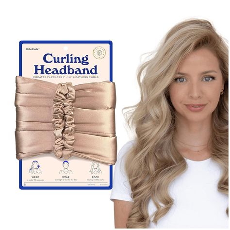 Curling Headband, Heatless Curling Rod Headband, Curling Rod Headband, Curls Without Heat, Heatless Curling Rod, No Heat Hair Curlers, Heatless Curling, Hair Without Heat, Heatless Hair