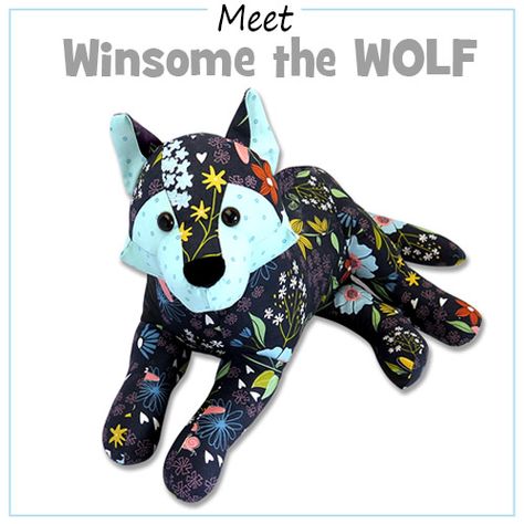 Wolf Sewing, Wolf Sewing Pattern, Creepy Plush, Wolf Stuffed Animal, Memory Items, Wolf Plush, Wolf Pattern, Pin Cushions Patterns, Animal Sewing Patterns