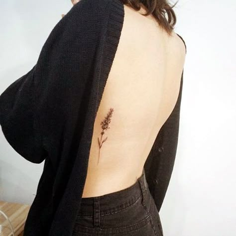 40 Impossibly Brilliant Tattoo Placement Ideas For Pros - Bored Art  Placement Wildflowers Tattoo, Delicate Flower Tattoo, Tattoo Placement Ideas, Lavender Tattoo, Petit Tattoo, Back Tattoos, Little Tattoos, Tattoo Designs For Women, Tattoo Placement