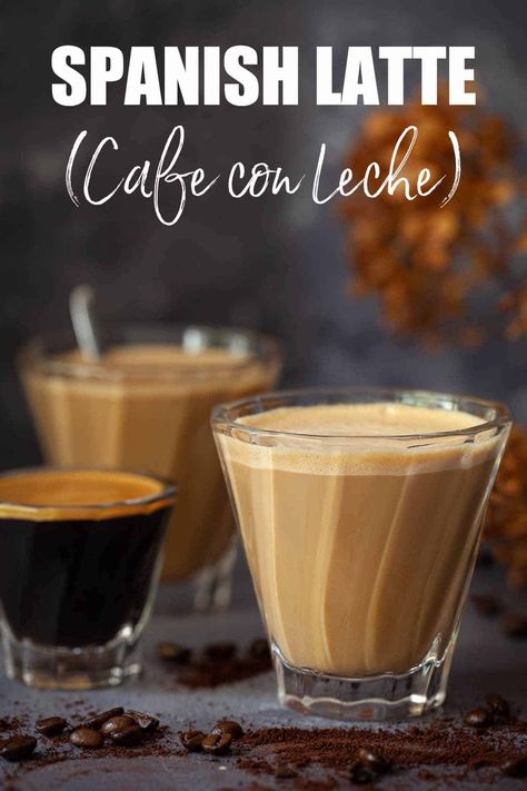 Spanish Latte Recipe, Condensed Milk Coffee, Ninja Coffee Bar Recipes, Spanish Latte, Vegan Condensed Milk, Spanish Coffee, Nespresso Recipes, Hot Drinks Recipes, Cold Coffee Recipes