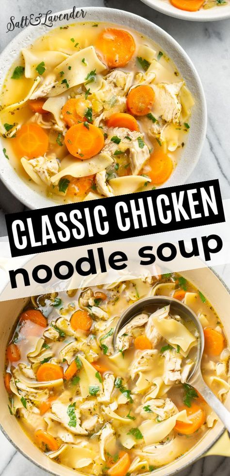 Easy Chicken Noodle Soup Stovetop, Stove Chicken Noodle Soup, Chicken Broth With Vegetables, Homemade Soups Chicken, Stove Top Chicken Soup Recipes, Easy Chicken Soup Recipes Simple, Cooking Chicken For Soup, Chicken Noodle Soup Easy Stove Top, Simple Chicken Noodle Soup Crock Pot