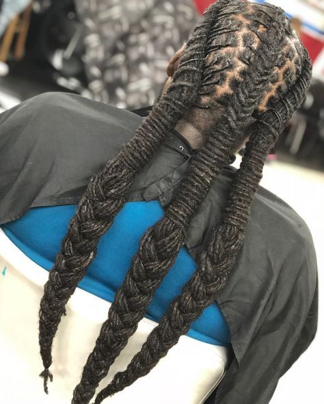 Dreadlocks Styles For Men, Dread Designs, Men Dread Styles, Long Loc Styles, Colorful Braids, Man Haircuts, Mens Dreadlock Styles, Braids For Men, Dreadlocks Styles