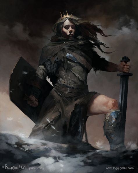 ArtStation - Shield Maiden, Igor Sid Woman In Armor, Arte Viking, Pencil Artwork, Female Warriors, Shield Maiden, Warrior Women, Arte Fantasy, Fantasy Warrior, Fantasy Rpg