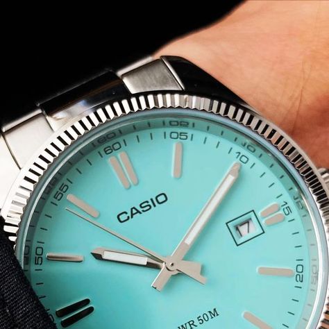 ZEIGR.com - WatchBlog on Instagram: "Well, there are Casio G-Shocks & Casios like this „Tiffany“ guy. Often sold out by the way. Or „slightly overpriced… Yay or Nay? (Ad | Werbung) #casio #casiotiffany #watchblog #zeigr" Casio Tiffany Blue, Casio Tiffany, Casio Watches, Fancy Watches, Blue Watches, Formal Outfits, Casio G Shock, Blue Outfit, Tiffany Blue