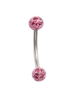 18G 5/16 Steel Pink Gem Eyebrow Barbell | Hot Topic Cool Eyebrow Piercing Jewelry, Pink Eyebrow Piercing, Pink Metal Novelty Jewelry, Pink Peircings, Eyebrow Piercing Jewelry Diamond, Eyebrow Piercings, Eyebrow Rings, Piercings Eyebrow, Eyebrow Jewelry