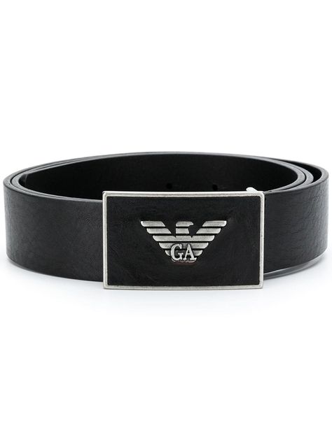 EMPORIO ARMANI EMPORIO ARMANI METAL LOGO BELT - BLACK. #emporioarmani Belt Men, Luxury Belts, Logo Items, Branded Belts, Designer Belts, Black Friday Promotions, Armani Belt, Belt Black, Metal Logo