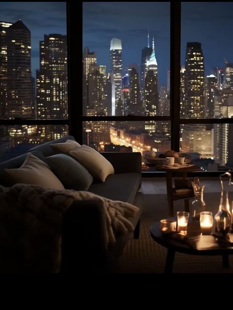 Calm Room, Neon Lights Bedroom, City Rain, Manhattan Apartment, Dream Apartment Decor, Apartment Aesthetic, Pretty Landscapes, Nyc Apartment, Dream Apartment