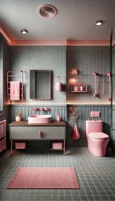 #BathroomIdeas #BathroomDecor #Bathroom #BathroomRemodel #BathroomDesign #BathroomDecorIdeas #BathroomInterior #BathroomTileIdeas #BathroomInspiration #BathroomOrganization #BathroomDesignSmall #BathroomAesthetic #BathroomArt #BathroomAccentWall #BathroomAccessories #BathroomArtworkIdeas #BathroomArtwork #BathroomAccessoriesIdeas #BathroomBloxburg #BathroomBacksplashIdeas #BathroomBoardAndBatten #BathroomBloxburgIdeas #BathroomBackground #BathroomBacksplash #BathroomBasketWedding #BathroomColor Pink And Grey Bathroom Ideas, Bathroom Ideas Grey, Pink And Grey Bathroom, Grey Bathroom Ideas, Pink Bathroom Tiles, Room Decor Bathroom, Cute Bathroom Ideas, Gray And White Bathroom, Bathroom Accent Wall