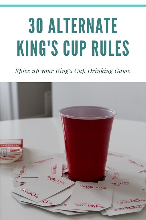 King Cup Rules, Kings Drinking Game, Kings Cup Drinking Game, Kings Cup Rules, Hairstyles For Hair, Nye Games, Kings Cup, Drinking Game Rules, Girls Night Drinks