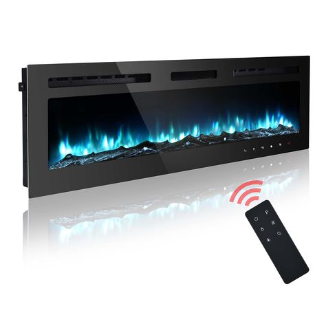 PRICES MAY VARY. 【Recessed & Wall Mounted Installation】: Homajor electric fireplace Inserts not only can be recessed or semi recessed in wall, but also can be wall mounted, choose any style you prefer, quick and easy to install and uninstall with included screws and instruction. 【9 Log & Crystal Flame Colors】: This fireplace insert available in 2 ember beds-Log Set and Crystal Stones with 9 different flame color settings to meet your different preferences. High Intensity LED lights provide brigh Recessed Fireplace, Electric Fireplace Inserts, Led Fireplace, Flame Colors, Electric Fireplace Wall, Beach Rental, Electric Fireplace Insert, Fireplace Insert, Recessed Wall