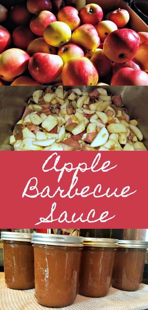 Apple Barbecue Sauce, Canning With Apples Recipes, Apple Barbeque Sauce, Canning Recipes Apples, Crab Apple Canning Recipes, Apple Bbq Sauce Recipe Canning, Crab Apple Sauce Recipes, Canned Barbecue Sauce Recipe, Bbq Canning Recipes