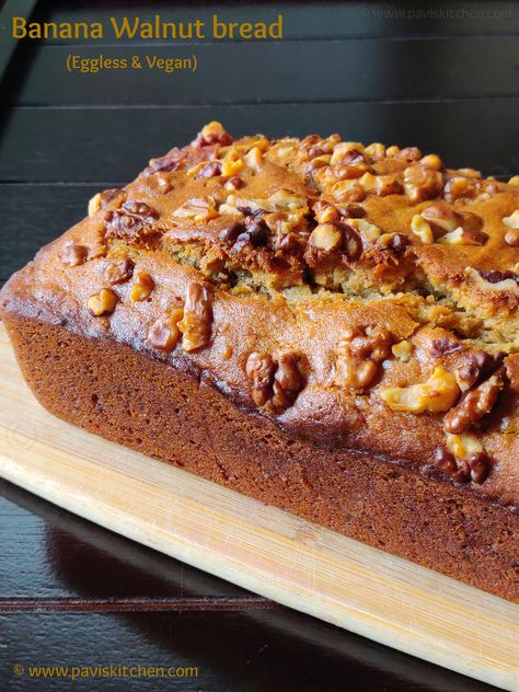 Vegan Whole Wheat Banana Bread, Healthy Eggless Banana Bread, 3 Banana Bread Recipe, Banana Bread Recipe Eggless, Egg Free Banana Bread, Banana Bread Recipe Vegan, Whole Wheat Banana Bread Recipe, Banana Bread No Eggs, Eggless Banana Bread Recipe