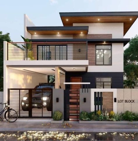 Rumah Mezzanine, Beautiful House Exterior, Architectural Boards, Beautiful Houses Exterior, House Exterior Ideas, Design Houses, Small House Front Design, Latest House Designs, Architecture Design Drawing