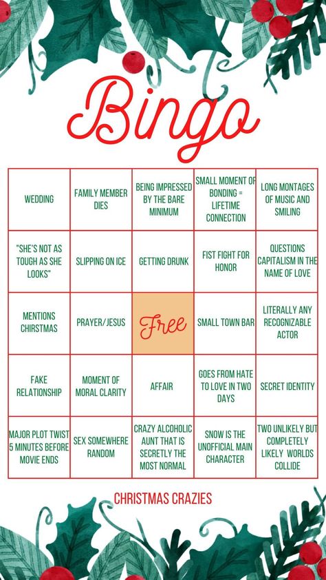 Description: Get ready to level up your holiday movie nights with our "Christmas Movie Bingo - Cheesy Movie Clichés Edition"! Make your cozy evenings by the fireplace even more entertaining by adding a fun twist to your favorite Christmas movie marathons. 🎄 What's Included: Our digital Christmas Movie Bingo sheet is filled with the most beloved and hilarious clichés that you'll find in classic cheesy holiday movies. Whether it's a heartwarming family reunion, a mistletoe kiss, or a surprise vis Christmas Movie Drinking Games, Christmas Movie Bingo, Cheesy Christmas Movies, Celebrate Yule, Movie Bingo, Movie Drinking Games, Classic Holiday Movies, Cheesy Movies, Holiday Movie Night