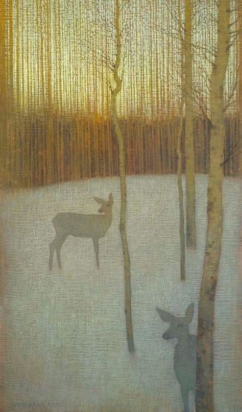 The Art Portal | At Dusk in the Winter Forest by David Grossmann David Grossman Art, Fallen Leaves, Southwest Art, Winter Forest, Landscape Artist, Art Website, Wildlife Art, Denver Colorado, In The Winter