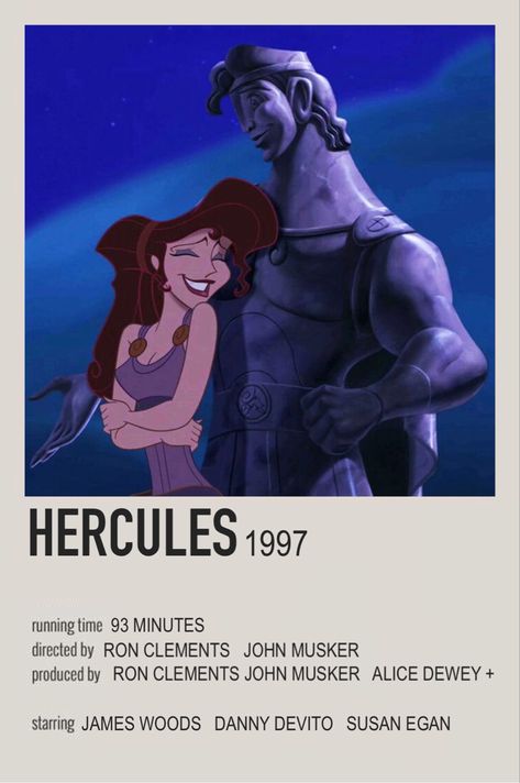 Disney's Hercules, Hercules Movie, Disney Cartoon Movies, Animated Movie Posters, Disney Movie Posters, Diy Girls, Disney Movies To Watch, Iconic Movie Posters, Girly Movies