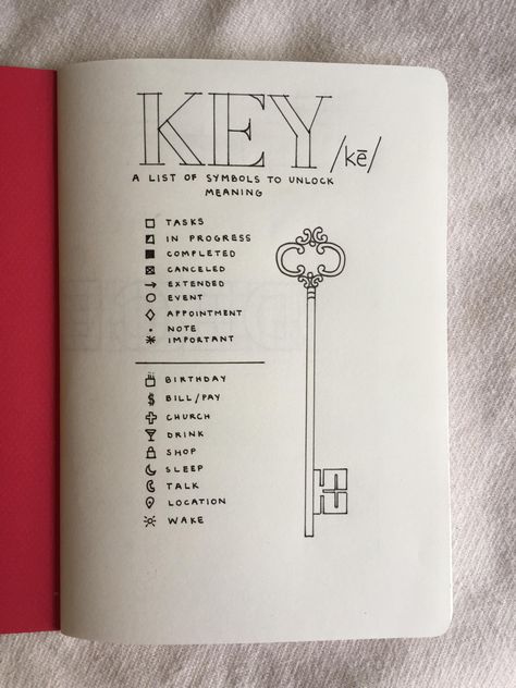 Key Bullet Journal, Bullet Journal Key Page, Bullet Journal Mood Tracker, Journal Key, Bullet Journal Budget, Bullet Journal Page, Bullet Journal 2020, Bullet Journal Key, Bullet Journal 2019