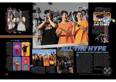 Spirit Week Spreads Yearbook, Fall Yearbook Spreads, Pep Rally Yearbook Spread, Unique Yearbook Spreads, Yearbook Graphic Design, Yearbook Design Layout, Yearbook Layout Ideas, Yearbook Inspiration, Yearbook Spreads