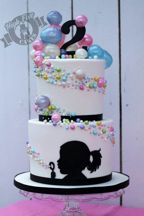 Girl blowing bubbles cake Kue Disney, Bubble Cake, Silhouette Cake, Novelty Cakes, Occasion Cakes, Cake Decor, Birthday Cake Kids, Fancy Cakes, Girl Cakes