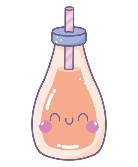 kawaii bottle design Kawaii Bottle, Kawaii Vector, Bottle Design, Design Design, Vector Graphics, Vector Free, Software, Clip Art, Design