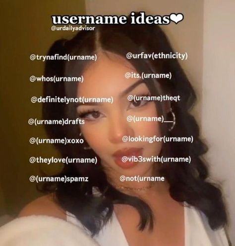 Your Name Username Ideas, Username Ideas For Email, Cute Users Name, Discord Username Ideas Baddie, Good Ig Username, Ig Categories Ideas, Instragam Bio Ideas Aesthetic, Username Ideas For Edit Accounts, Ig User Names Ideas Instagram