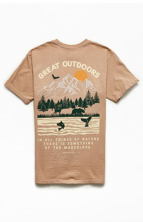 Outdoor Graphic Tees, Camper Wardrobe, Bf Core, Men's Closet, Mountain Graphic Tee, Ski Shirts, Men's Graphic Tees, Pacsun Mens, Brand Ideas