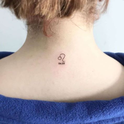 Top 79 Best Leo Tattoo Ideas - [2020 Inspiration Guide] Leo Element Tattoo, Leo Neck Tattoo, Leo Tattoo For Women Zodiac, Small Leo Tattoos For Women, Leo Sign Tattoo Ideas, Tattoos Leo Zodiac, Zodiac Leo Tattoo, Leo Astrology Tattoo, Patience Tattoos