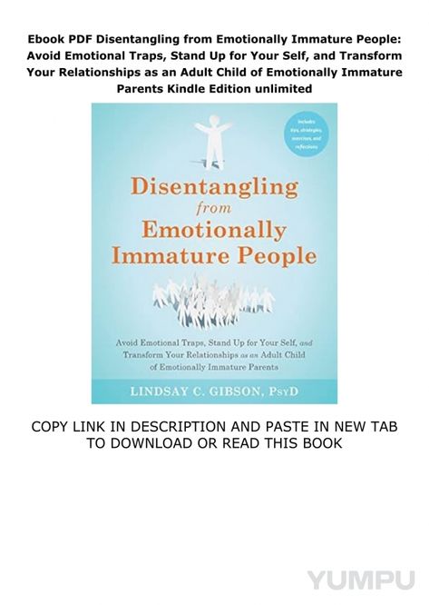 Disentangling-from-Emotionally-Immature-People-Avoid-Emotional-Traps-Stand-Up-for-Your-Self-and-Transform-Your-Relationships-as-an-Adult-Child-of-Emotionally-Immature-Parents-Kindle-Edition - Magazine with 1 pages: 11  minutes ago  - 
read & download Here :  https://cholidmenegement.blogspot.com/?book=B0B6PGRZ3Q

Read Disentangling from Emotionally Immature People: Avoid Emotional Traps, Stand Up for Your Self, and Transform Your Relationships as an Adult Child of Emotionally Immature Parents Kindle Edition android
From the author of the New York Times bestseller, Adult Children of Emotionally Immature Parents, this handbook offers essential, practical solutions to help you �disentangle? from emotionally immature people, stand up for your self, and transform your relationships. If Adult Children Of Emotionally Immature, Immature People, Selfish Parents, Emotionally Immature Parents, Emotionally Immature, Emotional Needs, Sense Of Self, Set Boundaries, Stand Up For Yourself