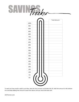 FREE Savings Tracker Printable | Customize Online Goal Tracker Thermometer, Fundraising Goal Chart, Goal Thermometer Templates, Bullet Journal Savings Tracker, Goal Thermometer, Free Goal Printables, Savings Chart, Progress Tracker, Goal Charts