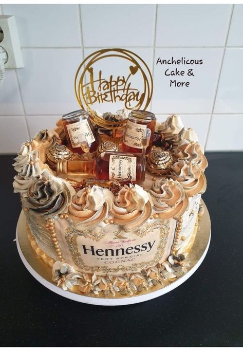 Hennesy Cake Birthdays, Hennesy Cake For Him, Hennessy Cake For Him, Hennessy Birthday Cake, Henny Cake, Alcohol Birthday Cake, Hennessy Cake, Liquor Cake, Alcohol Cake