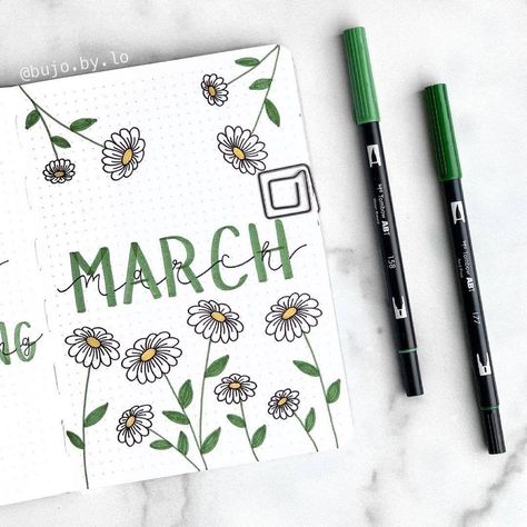 Bullet Journal & Art Gallery on Instagram: “March, the time when the nature is awake from its long hibernate during winter. Let's welcome spring with our warmest heart 💕🌼 Follow…” March Bullet Journal Ideas, Bullet Journal Goals Page, Bullet Journal Spread Ideas, Journal Spread Ideas, March Bullet Journal, Bullet Journal Month, Bullet Journal Monthly Spread, Bullet Journal Page, Lauren Nicole