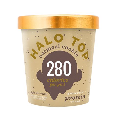 Ice Cream Flavors — HALO TOP® Low Cal Ice Cream, Halo Top Ice Cream, Low Calorie Ice Cream, Soy Free Dairy Free, Halo Top, Ice Cream Tubs, Protein Ice Cream, Ice Cream Brands, Oatmeal Cookie