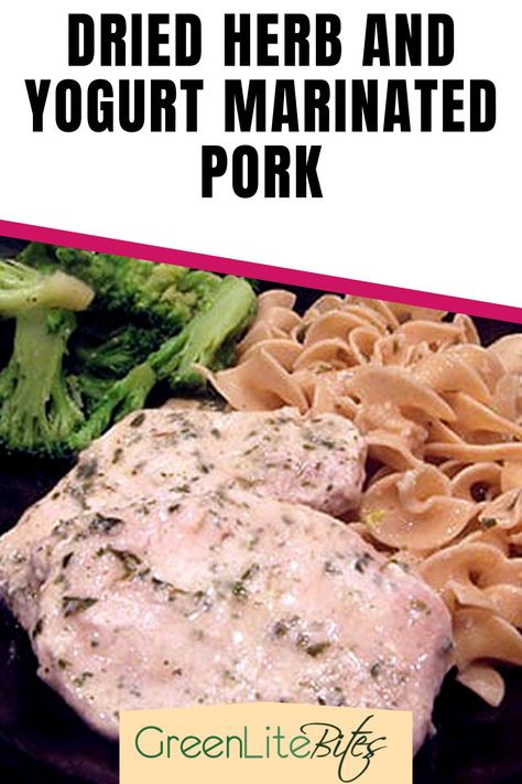 Yogurt Pork Chops, Yogurt Marinated Pork Chops, Pork Chop Marinade, Pork Bites, Yogurt Marinade, Marinated Pork Chops, Pork Marinade, Drying Cilantro, Pork Recipes Easy