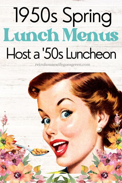 How To Host A Ladies Luncheon, 1950s Lunch Recipes, Spring Luncheon Menu Ideas, Girl Luncheon Ideas, Luncheon Ideas Ladies Lunch, Ladies Luncheon Ideas Food, Ladies Luncheon Ideas, Ladies Luncheon Menu Ideas, Luncheon Menu Ideas