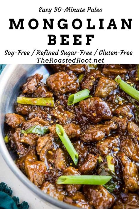 Paleo Beef Tips, Whole 30 Beef Recipes, Stir Fry With Peppers, Paleo Mongolian Beef, Ginger Beef Stir Fry, Orange Ginger Sauce, Keto Chinese Food, Keto Stir Fry, Chinese Food Restaurant