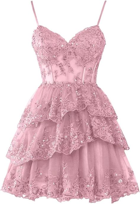 Amazon.com: Plus Size Homecoming Dresses 2024 Short Lace Applique Glitter Tulle A-line Tiered Spaghetti Strap V-Neck Sleeveless Corset Back Mini Formal Homecoming Dress for Teens Burgundy US22 : Clothing, Shoes & Jewelry Short Sparkly Dresses, 8th Grade Prom Dresses, Gold Homecoming Dress, Mini Prom Dress, Birthday Dress 21st, Homecoming Dresses For Teens, Mini Gown, Dama Dresses, Mini Prom Dresses