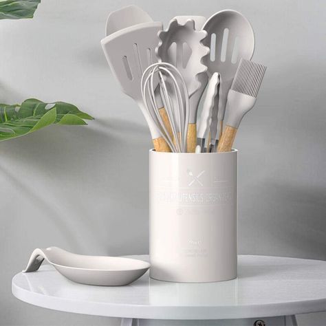 Plastic Kitchen Utensils, Silicone Cooking Utensils, Silicone Kitchen Utensils, Wooden Kitchen Utensils, Chef Kitchen, Silicon Utensils, Utensils Set, Kitchen Cooking Utensils, Cooking Utensils Set