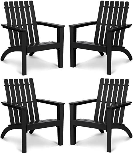 Campfire Chairs, Lawn Seating, Grey Deck, Deck Fire Pit, Black Patio, Porch Furniture, Garden Backyard, Outdoor Armchair, Black Chair