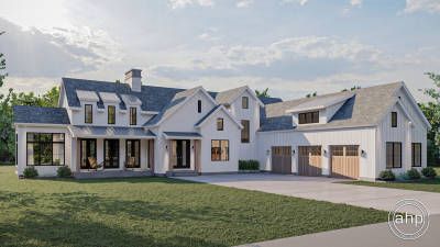 L Shaped House, Farmhouse Style House Plans, Living Modern, Modern Farmhouse Exterior, Farmhouse House, Farmhouse Plan, House Plans Farmhouse, Modern Farmhouse Plans, Farmhouse Exterior