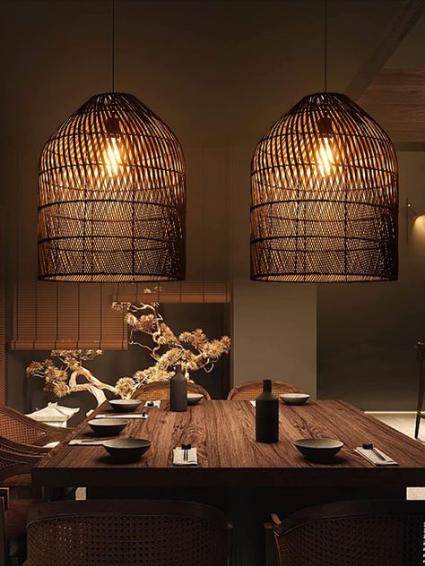 , Handmade Hanging Ceiling Lights Crafts Lampshade Black Comfy Furniture, Woven Pendant Light, Wicker Lamp Shade, Piri Piri, Handmade Hanging, Basket Lighting, Bamboo Pendant Light, Rattan Pendant Light, Hanging Ceiling