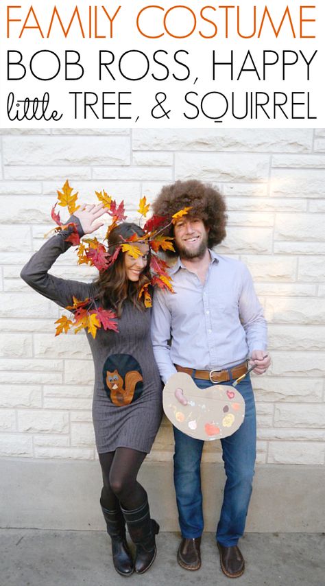 DIY Dorobek family costume 2013 - C.R.A.F.T. Diy Adult Halloween Costumes, Costumes Faciles, Couples Costumes Creative, Meme Costume, Halloween Costumes Diy Couples, Cute Couples Costumes, Tree Costume, Pregnant Halloween Costumes, Diy Couples Costumes