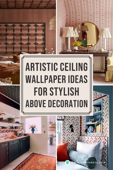 Crazy Wallpaper Bedroom, Ceiling Wallpaper Ideas Bedrooms, Ceiling Wallpaper Ideas Living Room, Wallpaper Ceiling Hallway, Bathroom Ceiling Wallpaper, Wallpaper On Ceiling Bedroom, Wallpaper Ceiling Bedroom, Ceiling Wallpaper Ideas, Wallpaper On Ceiling