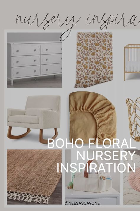 Muted Floral Nursery, Boho Floral Wallpaper Nursery, Boho Baby Girl Nursery Wallpaper, 70s Floral Nursery, Neutral Boho Floral Wallpaper, Boho Floral Nursery, Nursery Boho, Baby Playroom, Decoration Tips