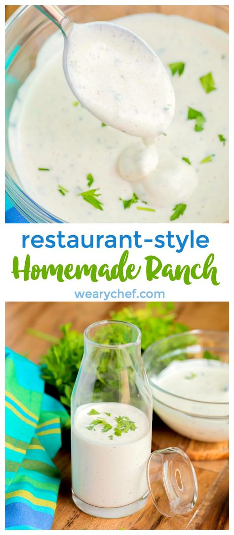 Ranch Dressing Chicken Recipes, Restaurant Ranch Dressing Recipe, Restaurant Style Ranch Dressing, Restaurant Ranch Dressing, Restaurant Ranch, Easy Ranch Dressing, Ranch Dressing Chicken, Ranch Dressing Recipe, Homemade Ranch Dressing