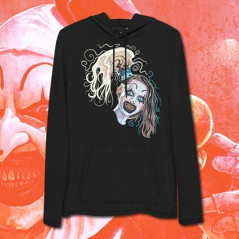 Do you have a Terrifier fan or horror fan in your life? Grab this cute gift for them, Terrifier 2 Little Pale Girl Art The Clown Spooky Horror Movie. Grab this present for your husband, wife, boyfriend, girlfriend, family, friends or someone special! Perfect for birthdays, holidays, Valentine's day, & Christmas! Terrifier 2, Art The Clown, Pale Girl, The Clown, Cute Gift, Horror Movie, Boyfriend Girlfriend, Husband Wife, Lightweight Hoodie