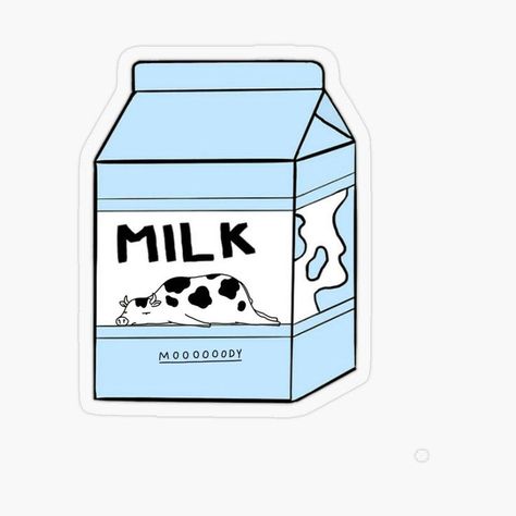 Cow Milk, Milk Carton, Milk Cow, Transparent Stickers, Cow, Milk, Art