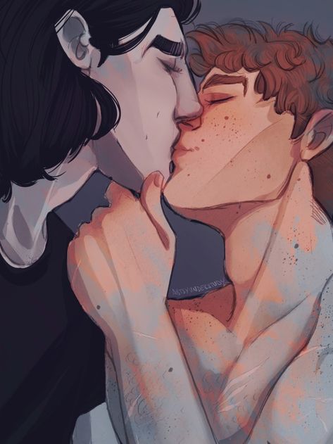 and then he kisses me on Tumblr Simon X Baz Fanart, Snowbaz Wallpaper, Carry On Rainbow Rowell Fan Art, Simon And Baz Fanart, Simon Snow Fanart, Carry On Wallpaper, Carry On Book Fanart, Snowbaz Fan Art, Baz X Simon Fan Art