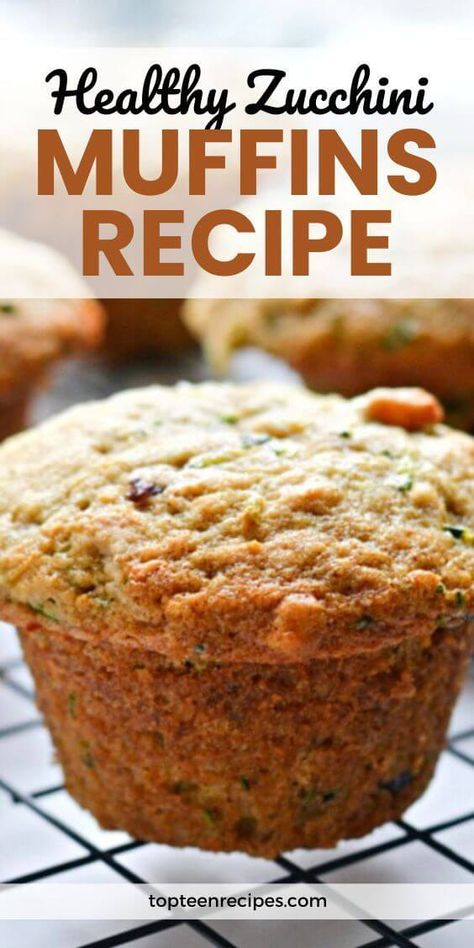 Healthy Zucchini Muffins Recipe - Top Recipes Healthy Zucchini Muffins, Large Muffins, Zucchini Bread Muffins, Zucchini Muffin, Zucchini Breakfast, Zucchini Muffins Healthy, Zucchini Recipes Dessert, Easy Zucchini Bread, Zucchini Bread Healthy