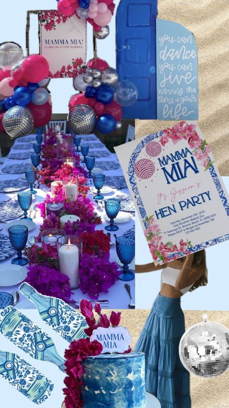 Mamma Mia Party Desserts, Mama Mia Cocktail, Mama Mia Prom Theme, Mamma Mia Table Setting, Mamma Mia Baby Shower Ideas, Mamma Mia Picnic, Mama Mia Bridal Shower Ideas, Mamma Mia Table Decor, Mama Mia Prom